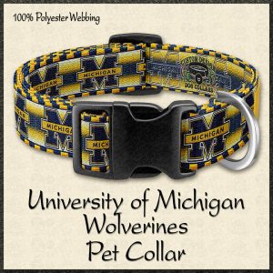 University of Michigan Wolverines Pet Collar Product Image No1