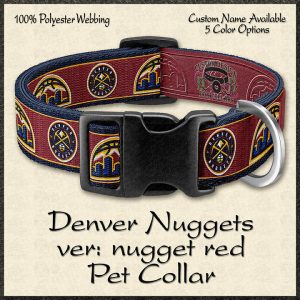 Denver Nuggets NUGGET RED NBA Basketball Pet Collar Product Image No1