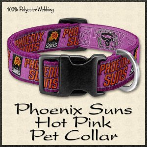 Phoenix Suns HOT PINK NBA Basketball Pet Collar Product Image No1