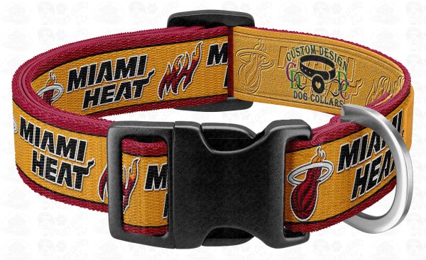 Miami Heat GOLD NBA Basketball Pet Collar Product Image No2