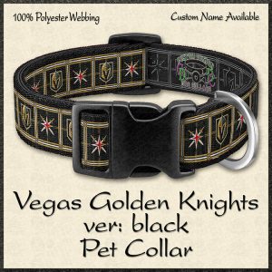 Vegas Golden Knights Black NHL Ice Hockey Pet Collar Product No1