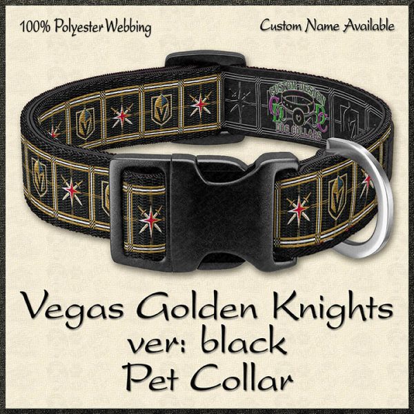 Vegas Golden Knights Black NHL Ice Hockey Pet Collar Product No1