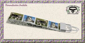 Alaskan Malamute Cartooned Dog Breed Key Fob Wristlet Product Image No2