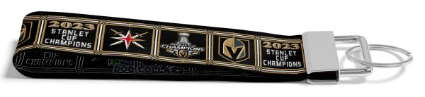 BLACK Vegas Golden Knights 2023 Stanley Cup Champions Key Fob PLAIN Product Image No1