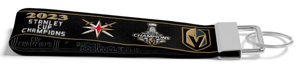 BLACK Vegas Golden Knights 2023 Stanley Cup Champions Key Fob PLAIN Product Image No1