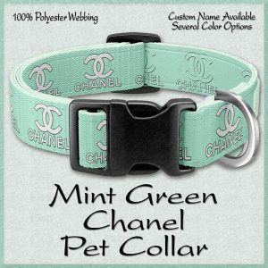CHANEL Mint Green Pet Collar Product Image No1