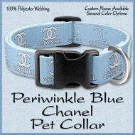 CHANEL light blue Periwinkle Blue Pet Collar Product Image No1