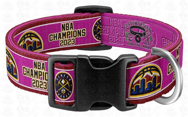 Denver Nuggets HOT PINK 2023 NBA Champions Pet Collar Product Image No2