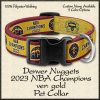 NBA CHAMPIONS 2023 GOLD Denver Nuggets Pet Collar Product Image No1