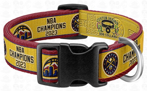 NBA CHAMPIONS 2023 GOLD Denver Nuggets Pet Collar Product Image No2
