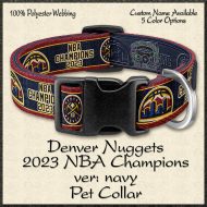 NBA CHAMPIONS 2023 NAVY Denver Nuggets Pet Collar Product Image No1