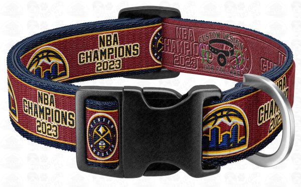 NBA CHAMPIONS 2023 RED Denver Nuggets Pet Collar Product Image No2