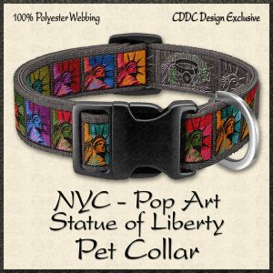 NYC Statue of Liberty Pet Collar Product Image No1