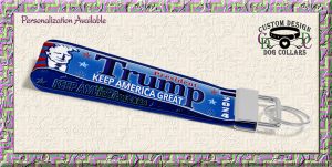 Personalized Blue Trump 2024 Keep America Great Key Fob Product Image No1