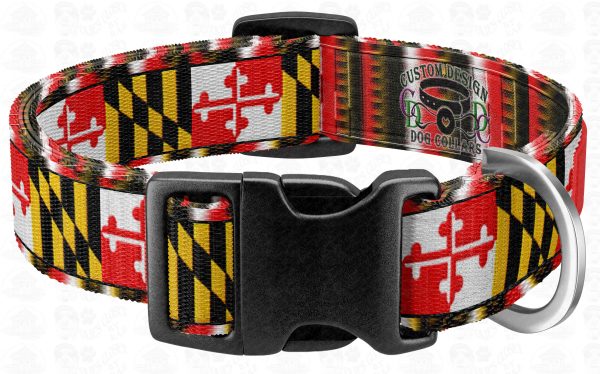 Personalized Maryland Pride Flag Pet Collar Product Image No2
