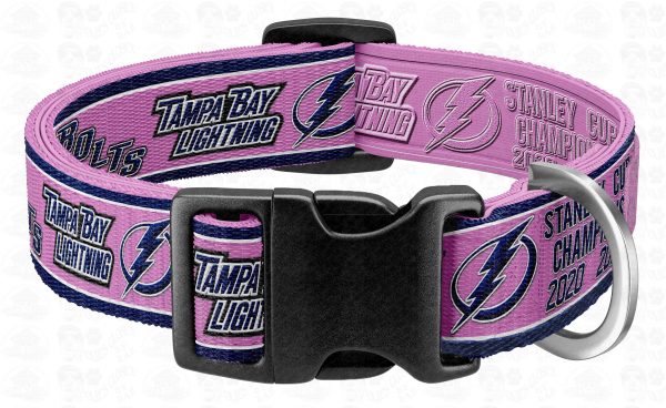 PINK Tampa Bay Lightning Stanley Cup Champions Pet Collar Product Image No2
