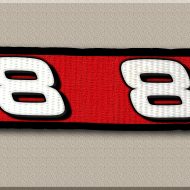 Dale Earnhardt Number 8 NASCAR Personalized Designer Key Fob Product Image No1