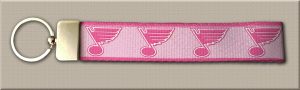 PINK St Louis Blues Note Ice Hockey Personalized Designer Key Fob