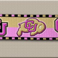Pink Gold Colorado Buffaloes Personalized Key Fob