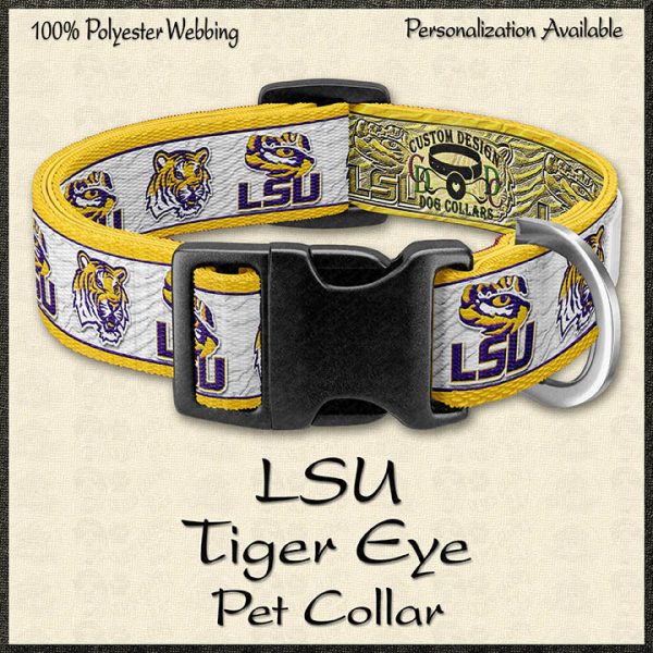 LSU Tiger Eye Pet Collar Product Image No1