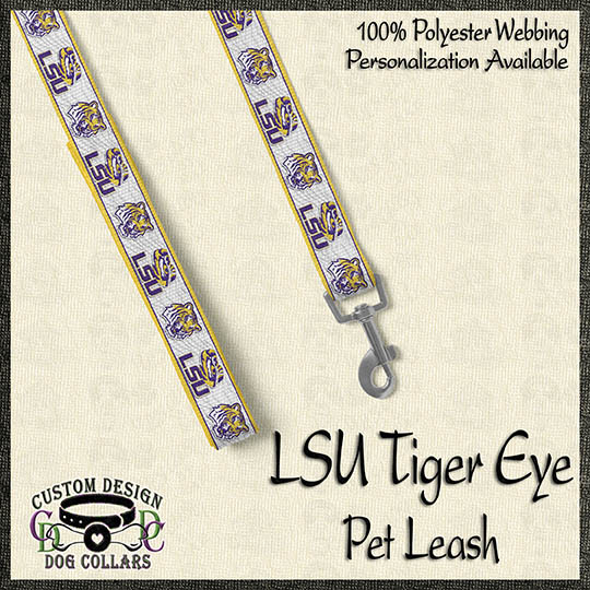 LSU Tiger Eye Pet Leash Product Image No1