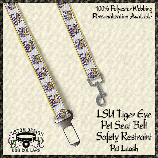 LSU Tiger Eye Pet Seat Belt Safety Restraint Product Image No1