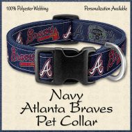 NAVY Atlanta Braves Pet Collar Product Image No1