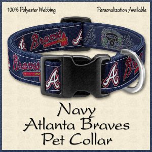 NAVY Atlanta Braves Pet Collar Product Image No1