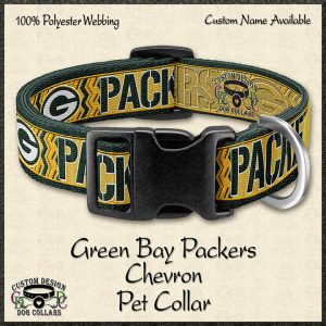 Green Bay Packers Chevron Pet Collar Product Image No1