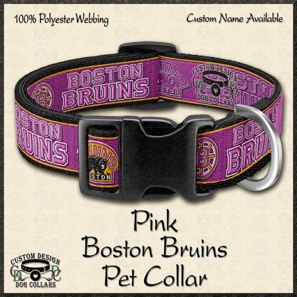 PINK Boston Bruins Pet Collar Product No1