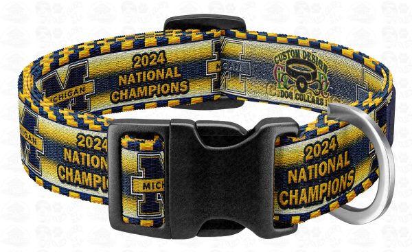 University of Michigan Wolverines 2024 National Champions Pet Collar Product Image No2