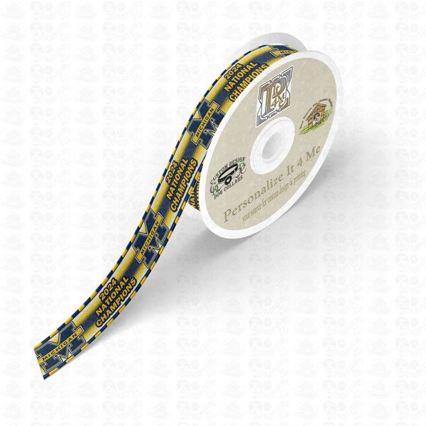 WHOLESALE University of Michigan Wolverines 2024 National Champions Ribbon Roll Product Image No2