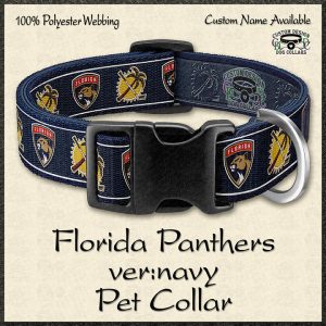 Florida Panthers Navy Pet Collar Product Image No1