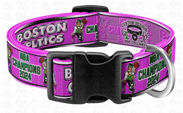 NBA CHAMPIONS 2024 PINK Boston Celtics Pet Collar Product Image No5