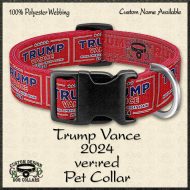 RED Trump Vance 2024 Pet Collar Product Image No1